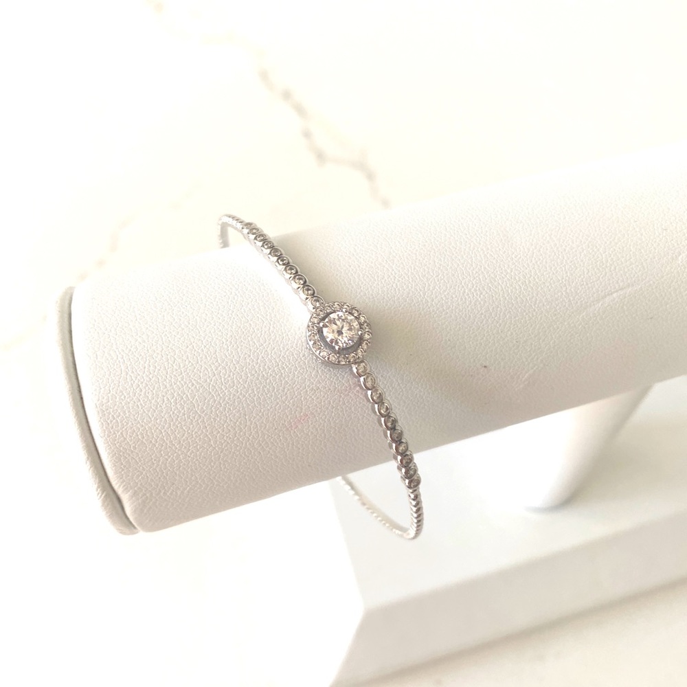 14k gold plated moissanite diamond bangle